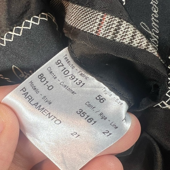 Recent Brioni EU56 US 46R 100% Pure Cashmere Glen Plaid Double Vent Blazer Coat - Picture 11 of 16